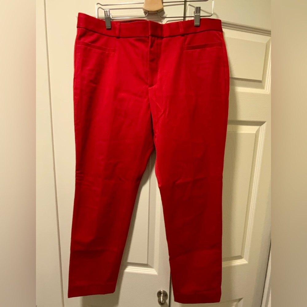 NWT Banana Republic Red Sloan Bi-Stretch Pants